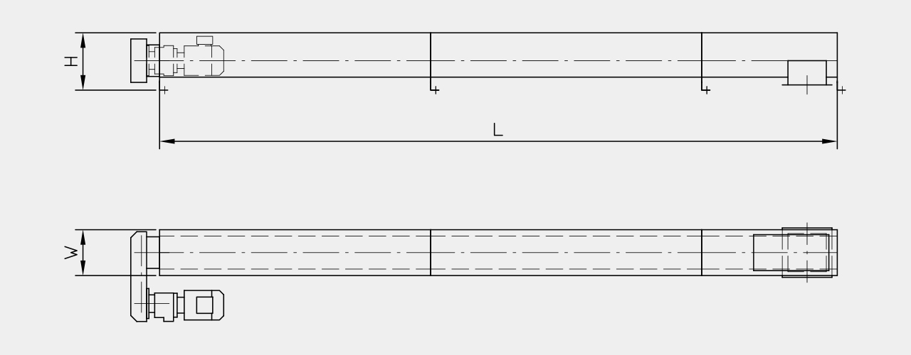 trough screw conveyor drawing